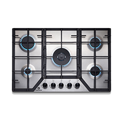 Cocina a Gas EGI-755AI con 5 Quemadores Acero Inoxidable de 76X50cm Indurama