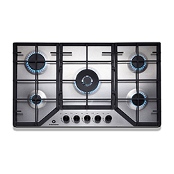 Cocina a Gas EGI-905AI con 5 Quemadores Acero Inoxidable de 86X50cm Indurama